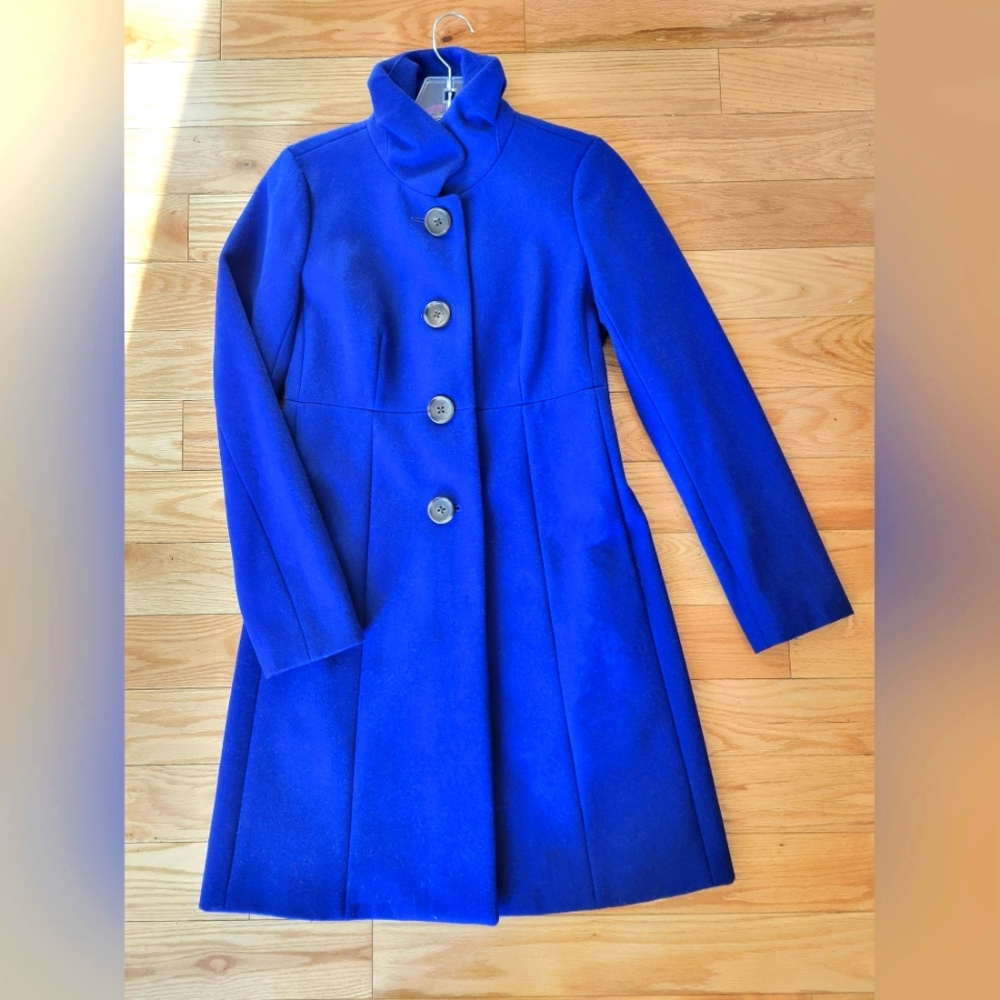 J. Crew Dress Coat with Ruffle Collar